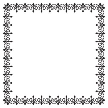 Beyaz arkaplanda vektör zarif süs çerçevesi