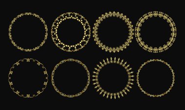 Vintage biçiminde vektör çerçeveleri koleksiyonu