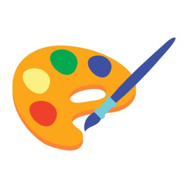 Boyalı ve fırça vektörlü üç boyutlu gerçekçi ahşap palet