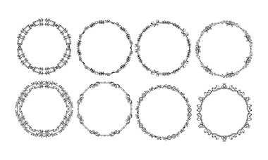 Vektör el süslemeli element koleksiyonu