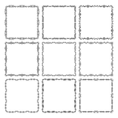 1Vektör zarif süsleme seti