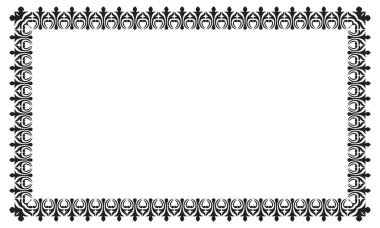 Beyaz arkaplanda vektör zarif süs çerçevesi