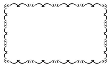 Beyaz arkaplanda vektör zarif süs çerçevesi