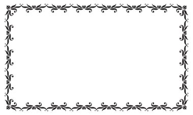 Beyaz arkaplanda vektör zarif süs çerçevesi