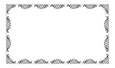 Beyaz arkaplanda vektör zarif süs çerçevesi