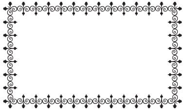 Beyaz arkaplanda vektör zarif süs çerçevesi