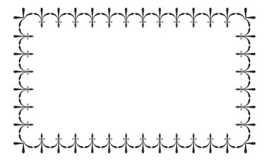 Beyaz arkaplanda vektör zarif süs çerçevesi