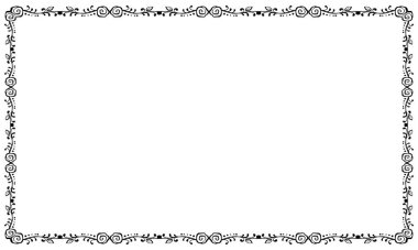 Beyaz arkaplanda vektör zarif süs çerçevesi