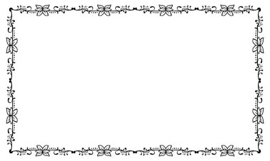 Beyaz arkaplanda vektör zarif süs çerçevesi