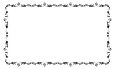  Beyaz arkaplanda vektör zarif süs çerçevesi