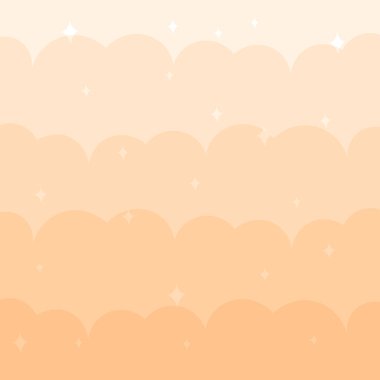 Yıldız elementli sevimli sarı bulutlar