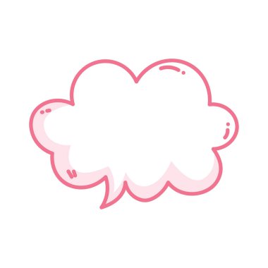 Beyaz arkaplanda vektör el çizilmiş konuşma balonu