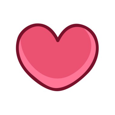 Vektör kalp karalama çizimi. El çizimi ögesi beyaz arkaplanda izole edildi