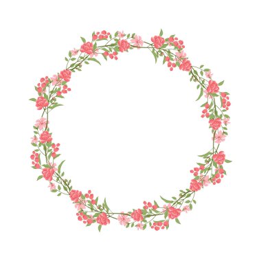 Beyaz arkaplana 32 Vektör eli çiçek çelengi çerçevesi çizdi