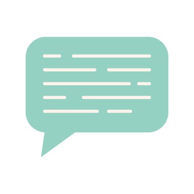 Beyaz arkaplanda vektör düz konuşma balonu