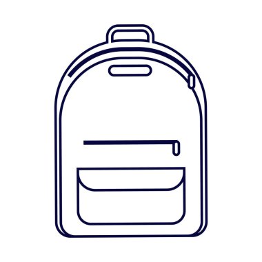 Kamp yapmak için vektör eli ya da çizim tarzında seyahat etmek için okul çantası.