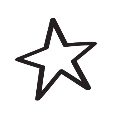 Vektör eli çizilmiş karalama yıldızı karalaması