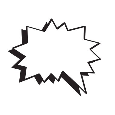 Beyaz üzerine vektör eli çizilmiş konuşma balonu çizimi. arkaplandai