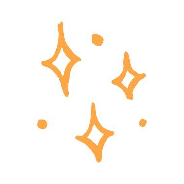 vektör el beyaz üzerine parlak yıldız çizimi