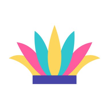 Üzerinde soytarı yazan mor şapkalı renkli bir şapka taşıyın.