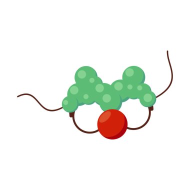 Beyaz arkaplanda yaban mersini çizimi izole edildi