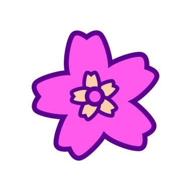 Moda retro çizgi film stil vektör illüstrasyonunda vektör çiçeği