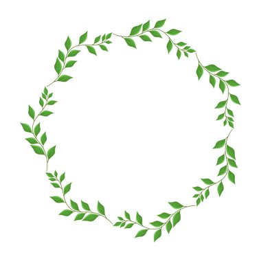 Beyaz arkaplana vektör eli çizilmiş çiçek çelengi