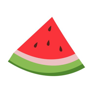 Beyaz arkaplanda vektör karpuz simgesi izole edildi