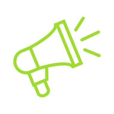 Vektör megafon simgesi ana hatlı megafon