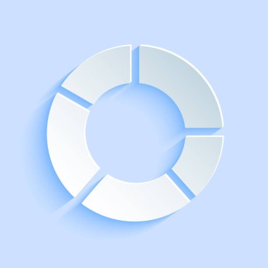 Finansal rapor grafiği tanıtım broşürü web tasarımı için vektör pasta grafiği