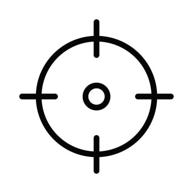 Beyaz üzerinde vektör silahı hedef ikon vektör tasarımı