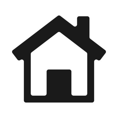 Vector home symbol. house black pictogram. home page concept clipart