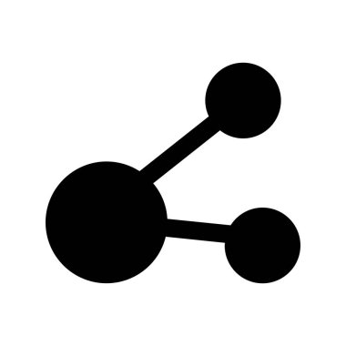 Beyaz üzerinde paylaşım simgesinin vektör illüstrasyonu