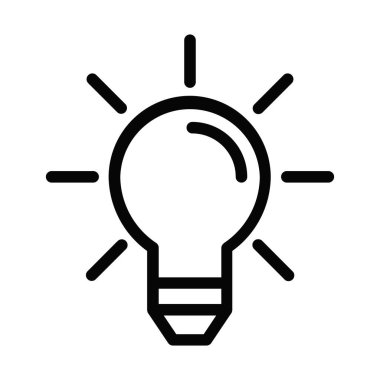 Vektör lambası simge vektör logo şablonu