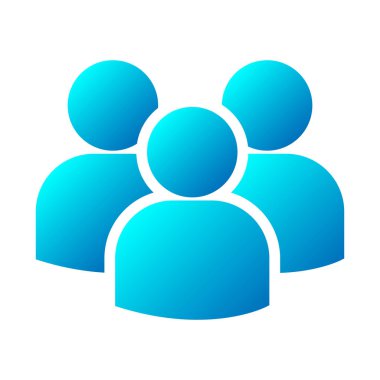 Web sitesi tasarımınız için düz stil insan sembolü şeklinde vektör insanlar simgesi