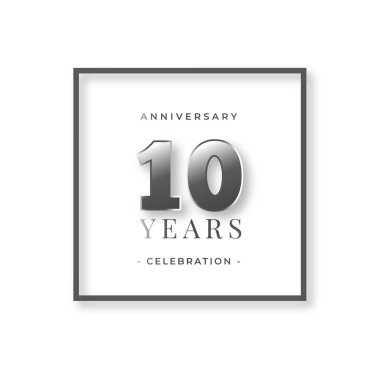 vektör gradyanı 10. yıl dönümü veya doğum günü tasarımı