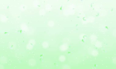 Vektör yumuşak yeşil simli konfeti bokeh arkaplanı