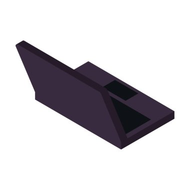 Düz dizüstü bilgisayar simgesi beyaz üzerine dizayn