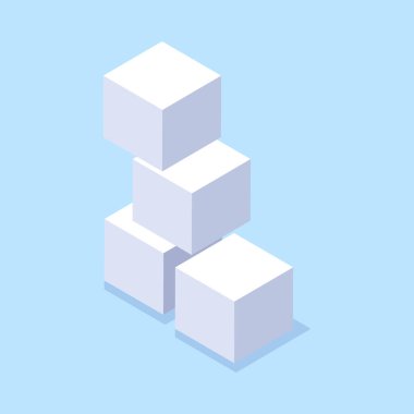 Herhangi bir amaç için büyük tasarım vektör küpleri