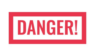 grunge vektör illüstrasyonlu kırmızı tehlike etiketi