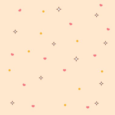 Kalpleri olan vektör renkli polka noktaları