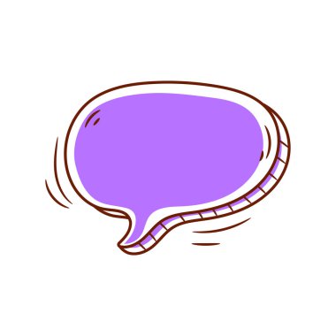 Beyaz üzerine vektör konuşma balonu illüstrasyonu