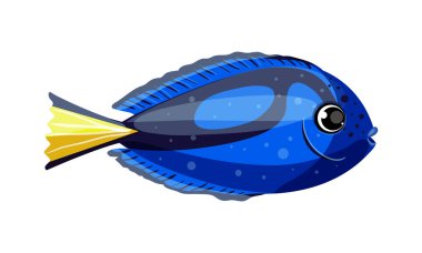 Vektör akvaryum balığı seti. Beyaz arka planda izole edilmiş sualtı dalış balıkları