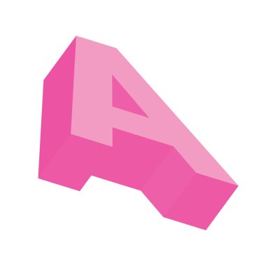 vektör izometrik alfabe harfi bir tipografi vektörü