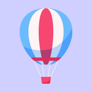 Vektör hava balonu ikonu. düz hava balonu vektör simgesi beyaz arkaplanda izole