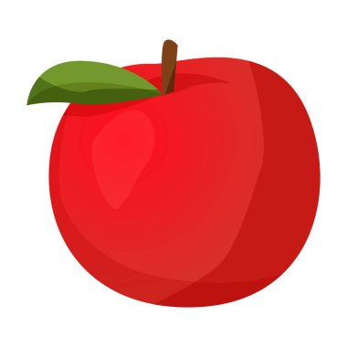 Beyaz üzerine vektör elma renkli vektör tasarımı