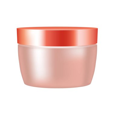 Vektör kozmetik lüks krem yüz ikonu izole