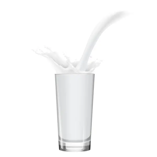 Süt döken vektör gerçekçi illüstrasyon