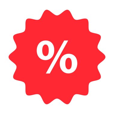 Yüzde sembollü vektör fiyat etiketi iş konsepti tanıtım satış pazarlaması