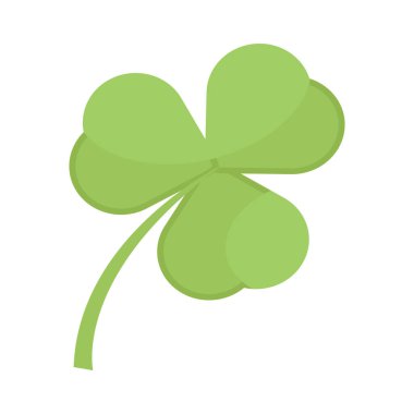 Beyaz üzerine gerçekçi yeşil yaprak yoncası